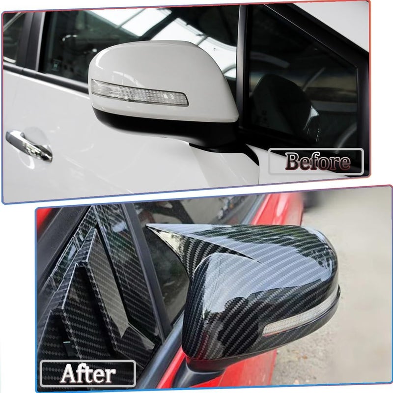 MUXEE Side Mirror Cover, for Honda Civic 2012 2013 2014 Turn Signal housing,Sports Rear View Mirror Cover Accessories-Carbon Fiber（with Turn Signal Slot） - Image 3